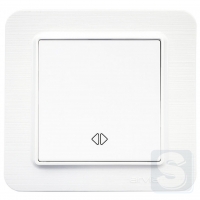 Выключатель одноклавишный ПЕРЕКРЕСТНЫЙ Arvia Electric Lavin Белый